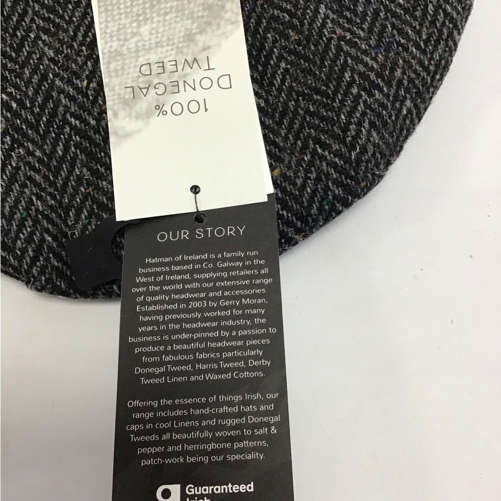 Men's Charcoal Herringbone Cap - Picture 4 of 8